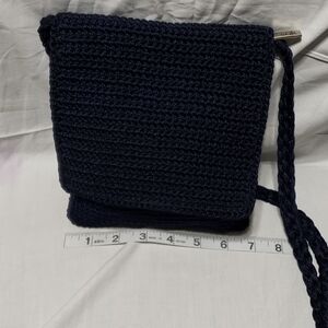 The sak knit crossbody navy blue small bag 👝
